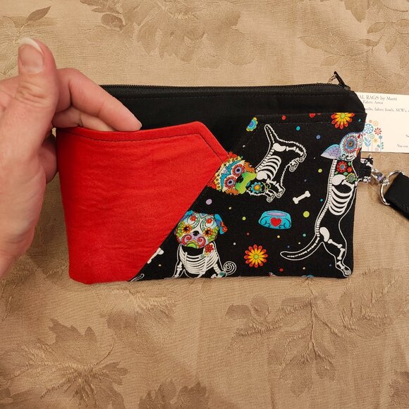 Original Rags by Marti Day of the Dead Dogs Wallet/Clutch, New with Tags! - Picture 3 of 9